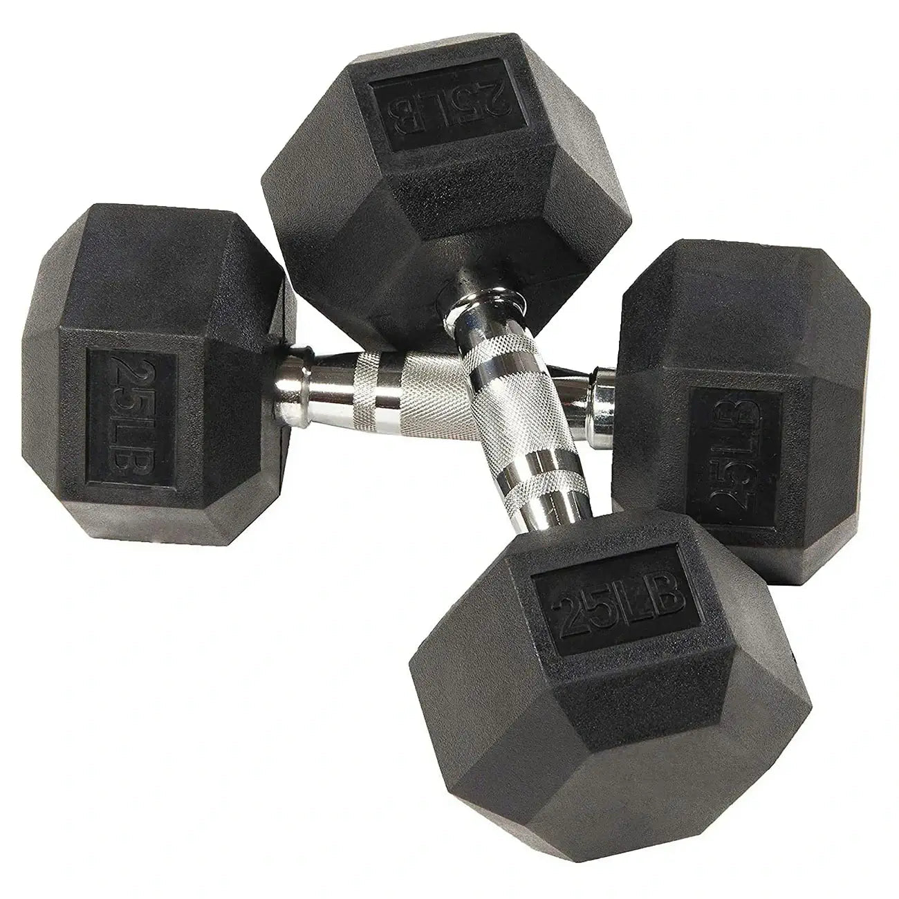 Six-Sided Rubber Coated Hex Dumbbell Sets