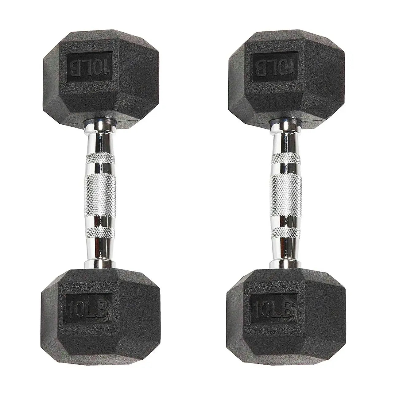 Six-Sided Rubber Coated Hex Dumbbell Sets