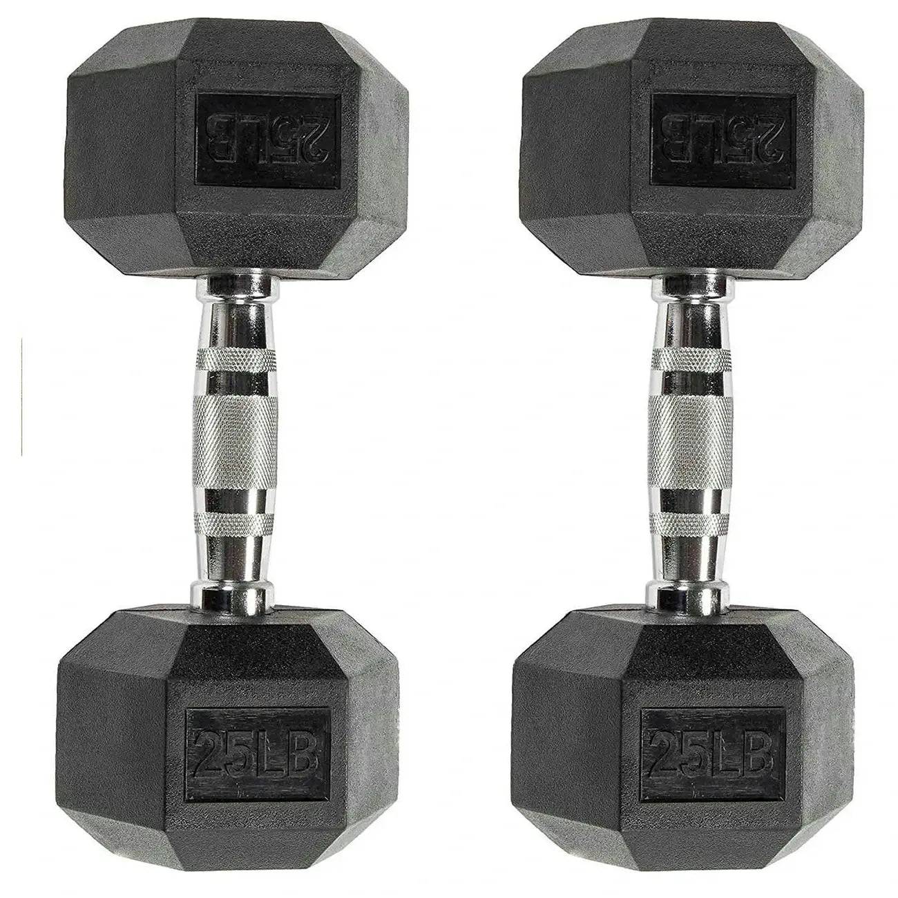 Six-Sided Rubber Coated Hex Dumbbell Sets