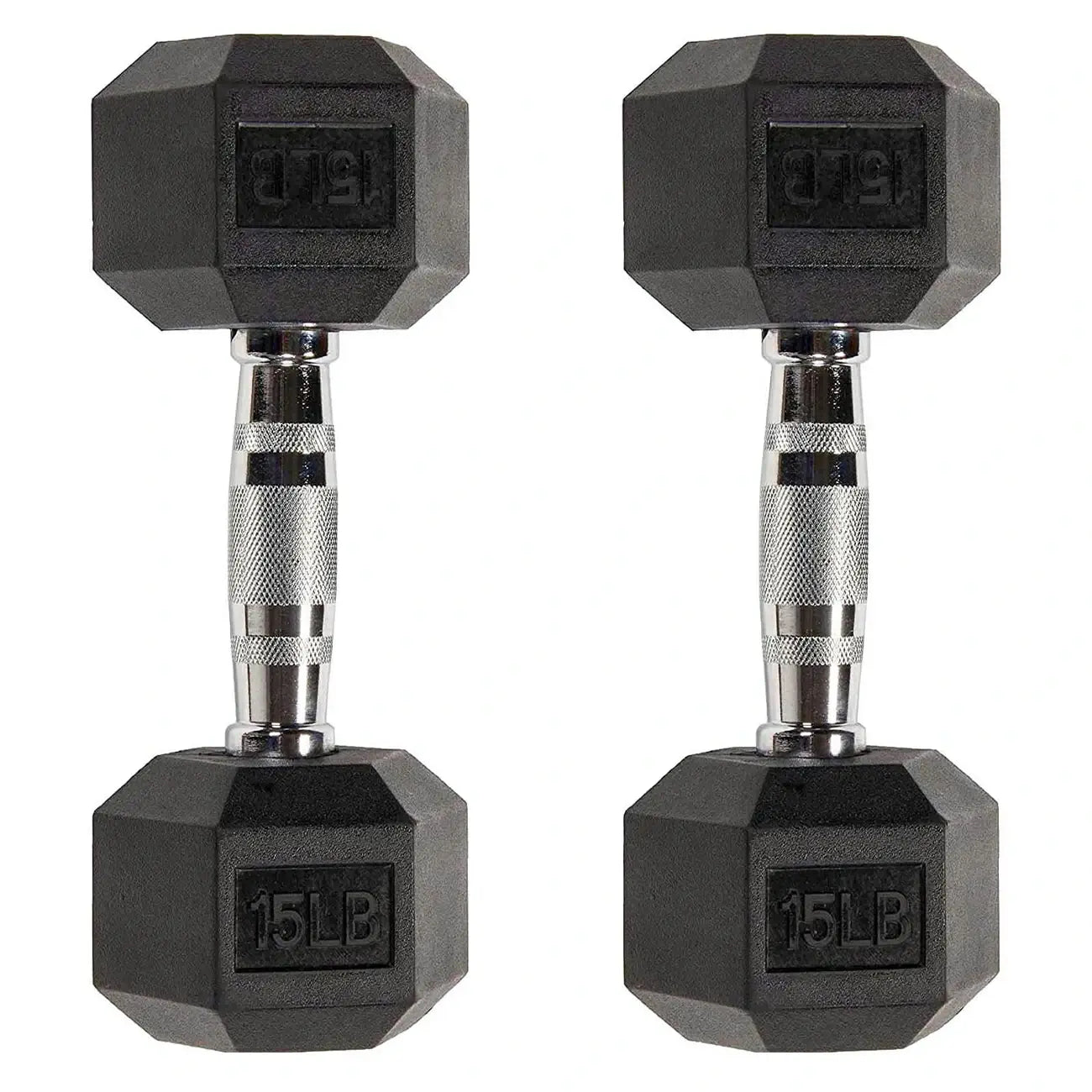 Six-Sided Rubber Coated Hex Dumbbell Sets