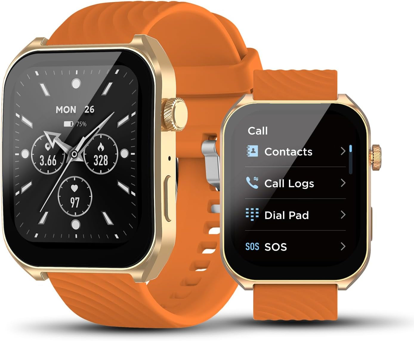 Smart Watches for Men (Answer/Make Calls),2.04" AMOLED Curved Display,140+ Sport Modes,Mens Fitness Watch for Android & Iphone,Mens Smart Watch with Heart Rate/Sleep/Spo2 Monitor,Orange