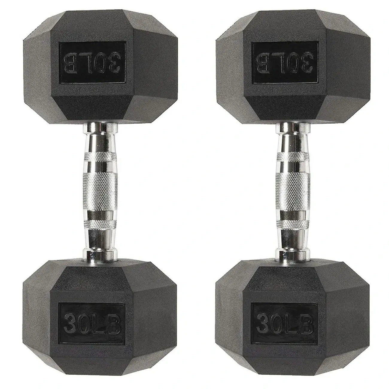 Six-Sided Rubber Coated Hex Dumbbell Sets