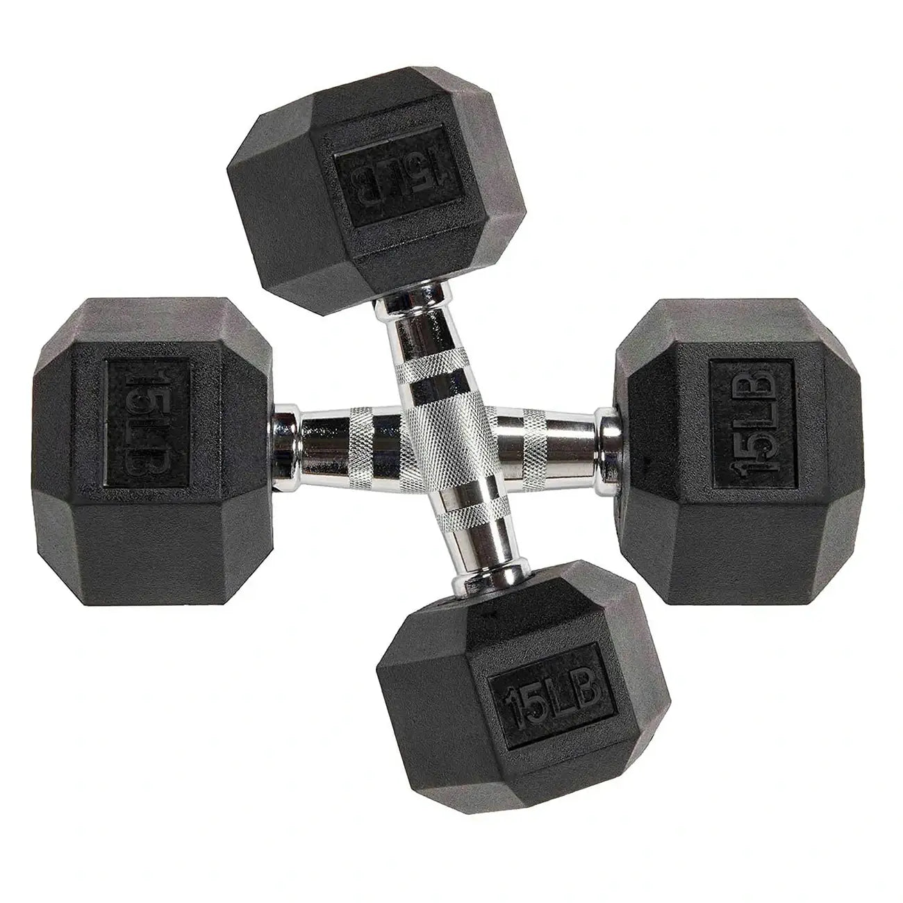 Six-Sided Rubber Coated Hex Dumbbell Sets