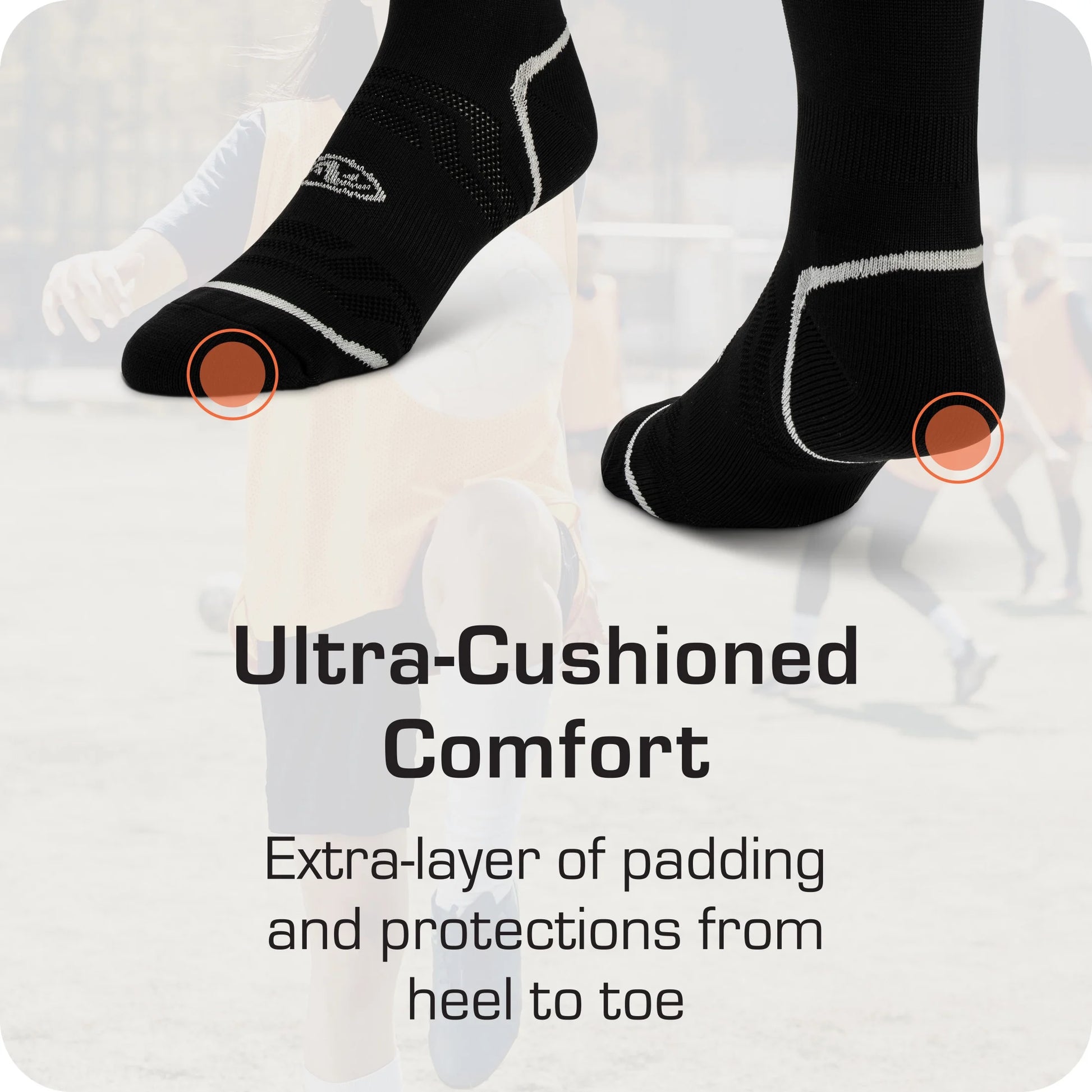 (2 Pack) Soccer Sock 1 Pack Black Unisex