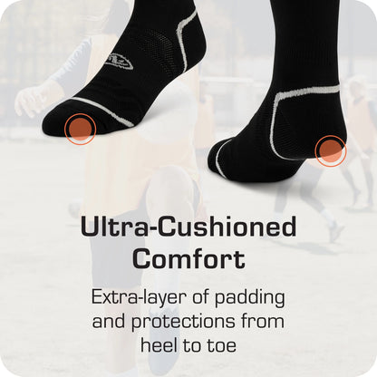 (2 Pack) Soccer Sock 1 Pack Black Unisex