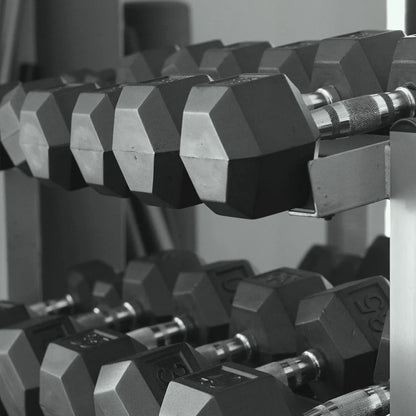 , 40Lb Rubber Hex Dumbbells, Pair