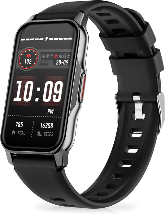 Health Fitness Tracker, Smart Watch with 24/7 Heart Rate Blood Pressure Sleep Monitor,126 Sports Modes,Ip68 Waterproof Step Calorie Counter Pedometer Activity Trackers for Android&Iphone Women Bla