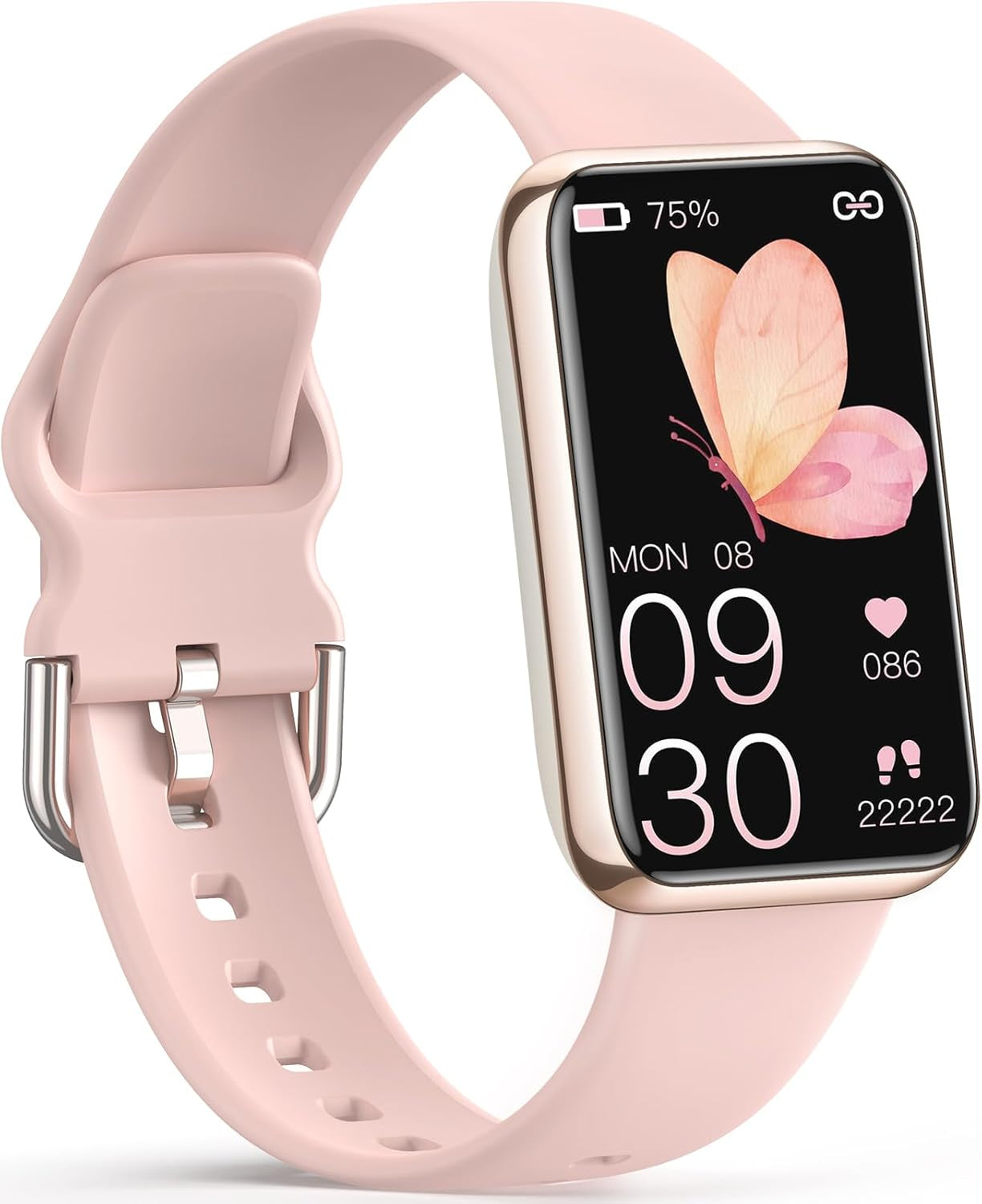 Health Fitness Tracker 2024 with 24/7 Heart Rate, Blood Oxygen, Blood Pressure, Sleep Tracker, IP68 Waterproof Activity Trackers with Step Tracker, Pedometer (S & L Bands Included)
