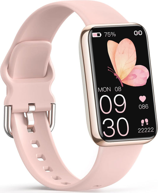 Health Fitness Tracker 2024 with 24/7 Heart Rate, Blood Oxygen, Blood Pressure, Sleep Tracker, IP68 Waterproof Activity Trackers with Step Tracker, Pedometer (S & L Bands Included)