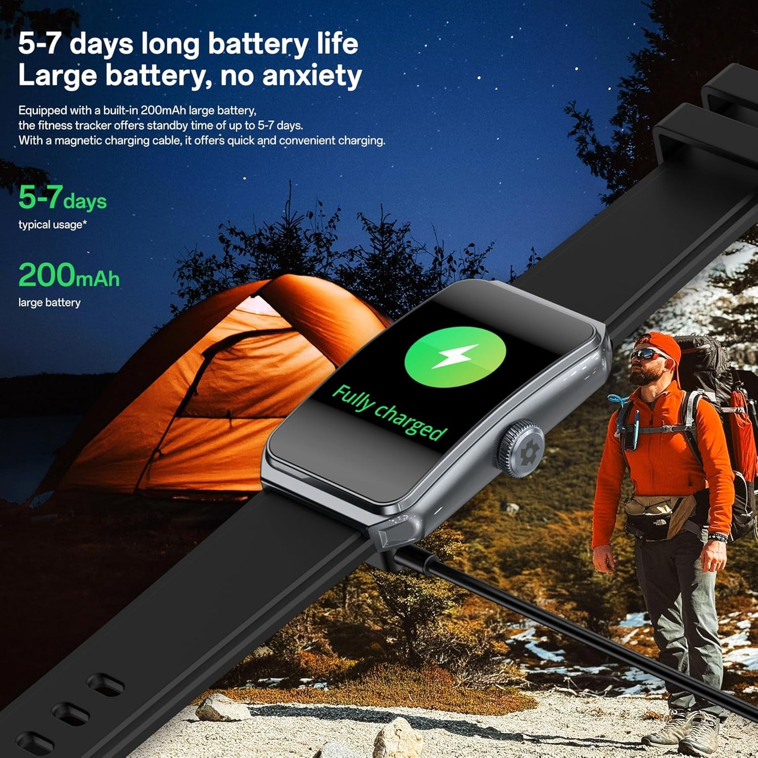 Fitness Tracker, Fitness Watches for Women and Men, 1.47'' Screen Smartwatch, Fitness Tracker Watch Blood Oxygen, 24/7 Heart Rate & Sleep Monitor, IP68 Smartwatch, Step Calorie Counter Watch