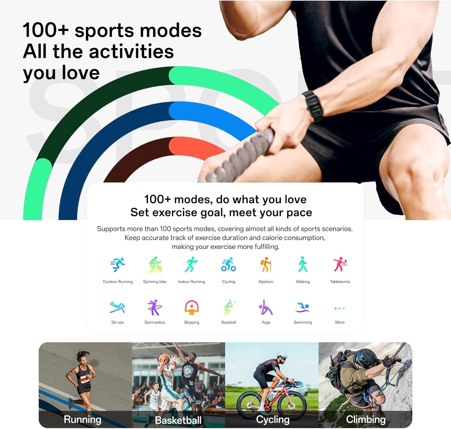 Fitness Tracker, Fitness Watches for Women and Men, 1.47'' Screen Smartwatch, Fitness Tracker Watch Blood Oxygen, 24/7 Heart Rate & Sleep Monitor, IP68 Smartwatch, Step Calorie Counter Watch