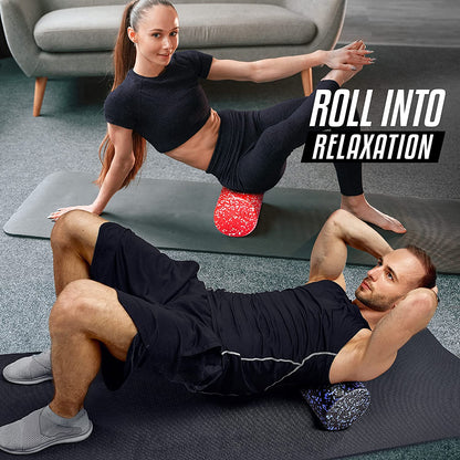 High-Density EPP round Back Roller Foam, Exercise Foam Roller for Yoga, Pilates & Stretching - 12, 18, 24, 36 Inch