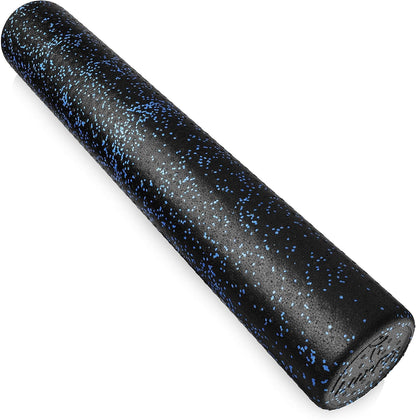 Extra Firm Speckled Foam Roller with Online Instructional Video (Blue, 18-Inch)