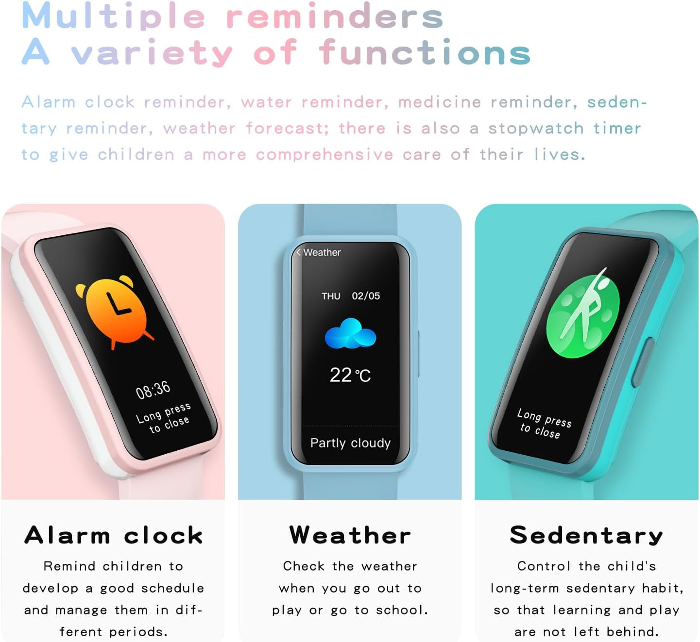 Kids Watch for Girls Boys,Activity Tracker for Kids,Fitness Tracker with Heart Rate,Sleep Monitor,Spo2,Pedometer, Calorie, Alarm