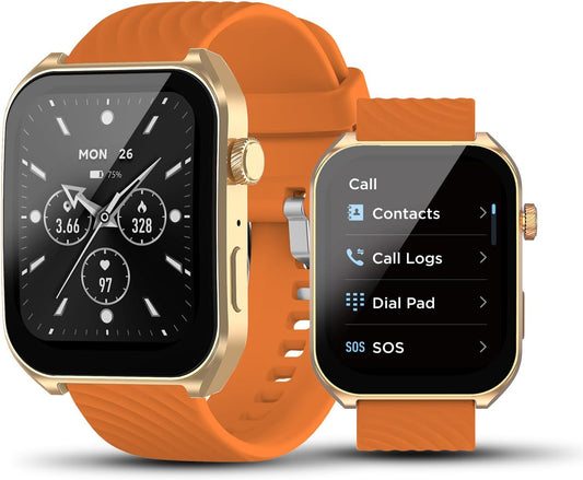 Smart Watches for Men (Answer/Make Calls),2.04" AMOLED Curved Display,140+ Sport Modes,Mens Fitness Watch for Android & Iphone,Mens Smart Watch with Heart Rate/Sleep/Spo2 Monitor,Orange