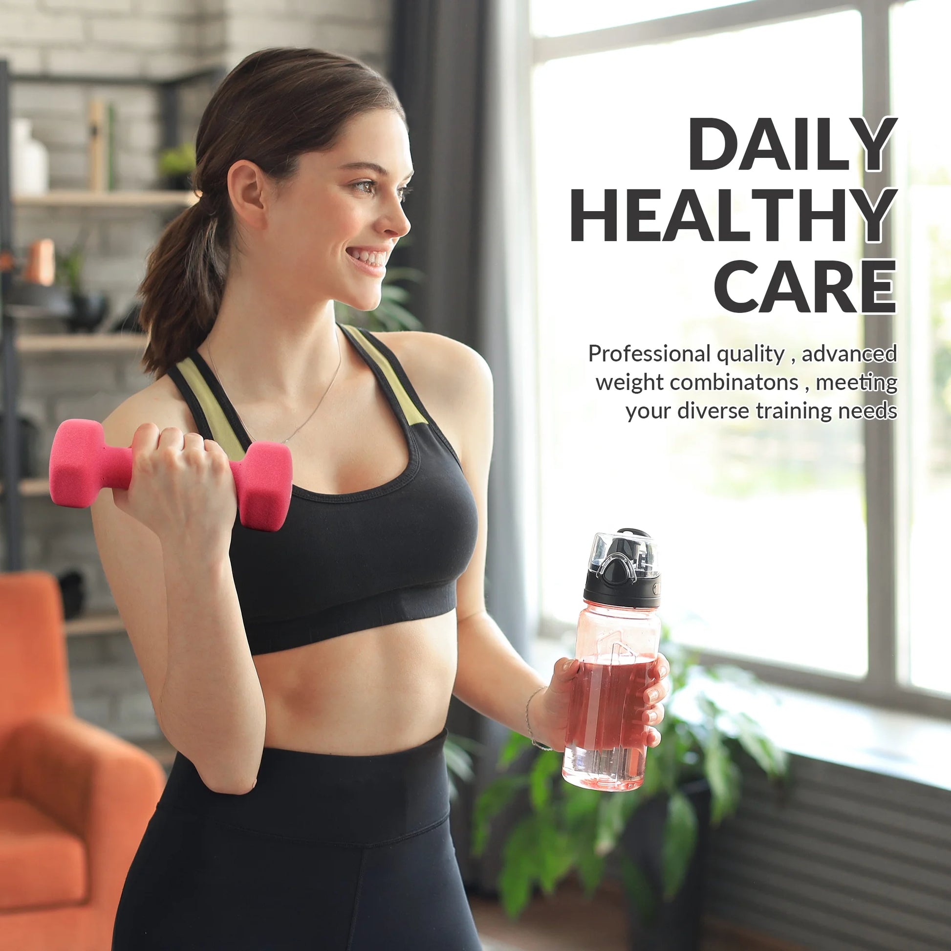 Dumbbell Set with Stand (2Lbs, 3Lbs, 5Lbs, 8Lbs, 10Lbs Set)