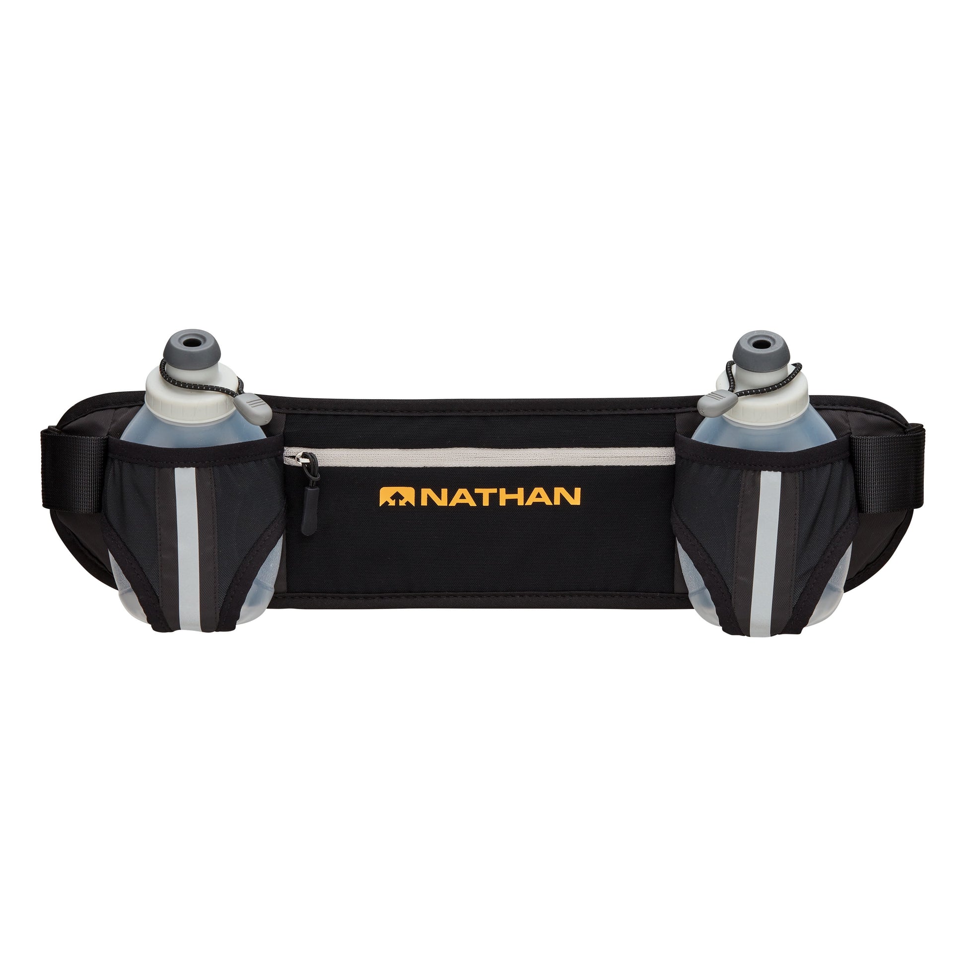 Dual Bottle Hydration Belt Black/Marigold OSFA