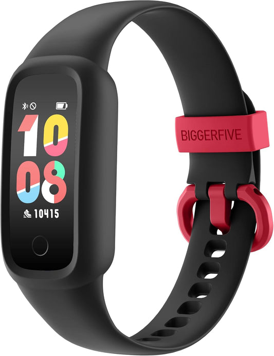 Vigor 2 L Kids Fitness Tracker Watch for Boys Girls Ages 5-15, IP68 Waterproof, Activity Tracker, Pedometer, Heart Rate Sleep Monitor, Calorie Step Counter Watch, Black