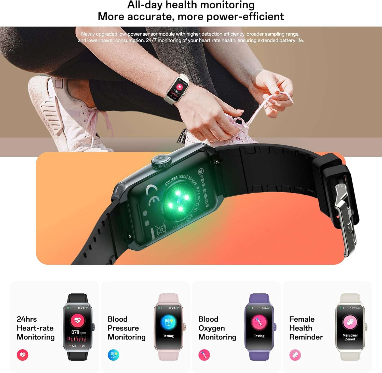 Fitness Tracker, Fitness Watches for Women and Men, 1.47'' Screen Smartwatch, Fitness Tracker Watch Blood Oxygen, 24/7 Heart Rate & Sleep Monitor, IP68 Smartwatch, Step Calorie Counter Watch