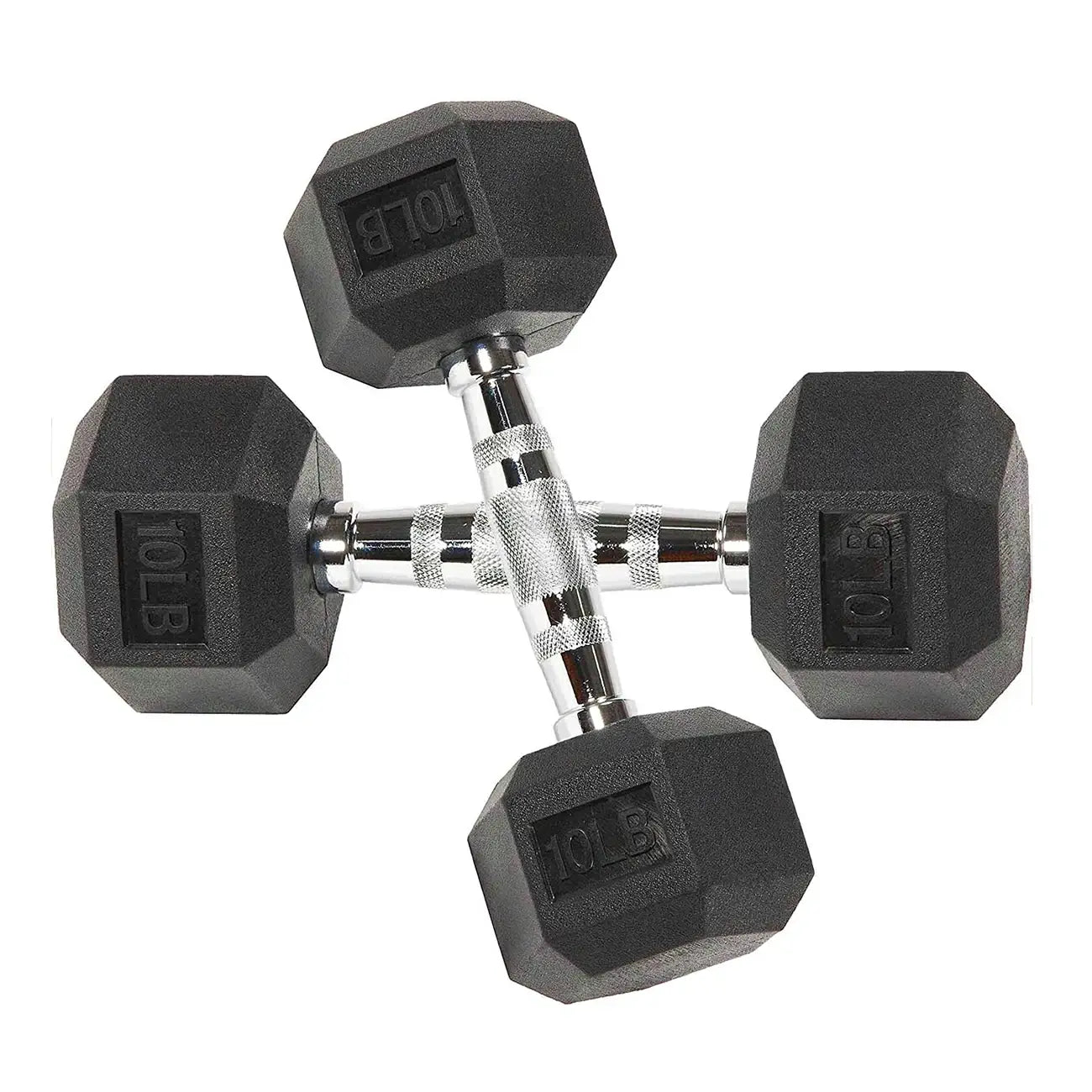 Six-Sided Rubber Coated Hex Dumbbell Sets
